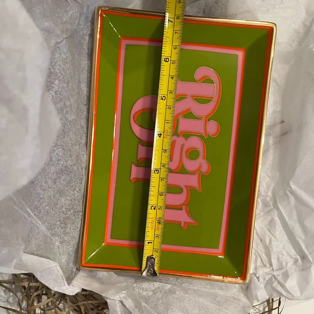 Jonathan Adler Right‎ On Rectangle Tray Deep Thoughts Porcelain Decor
